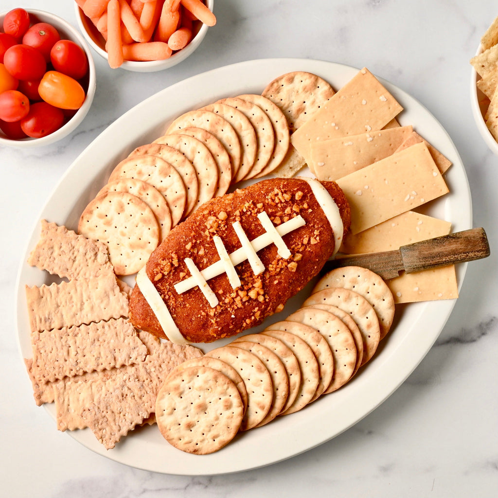 Football-Shaped Vegan Cheese