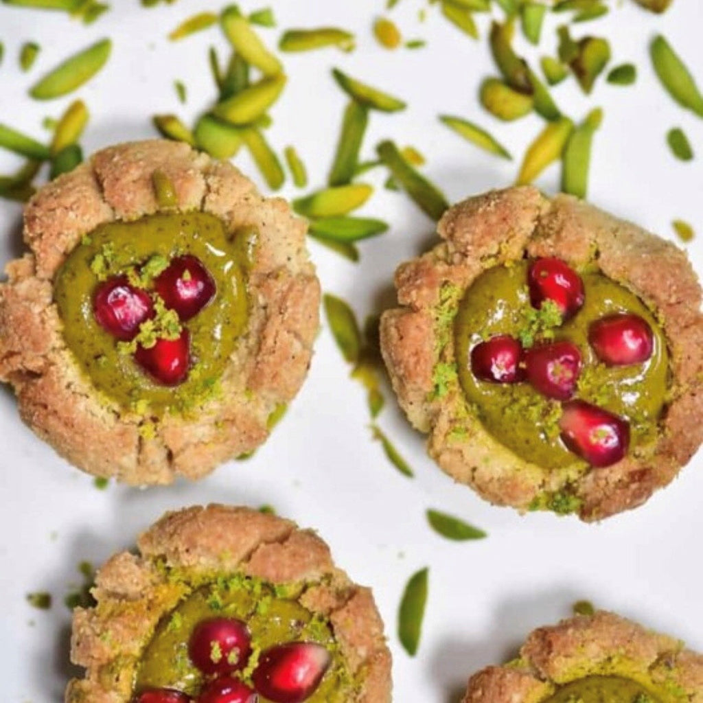 Almond Pistachio Thumbprint Cookies by Alphafoodie