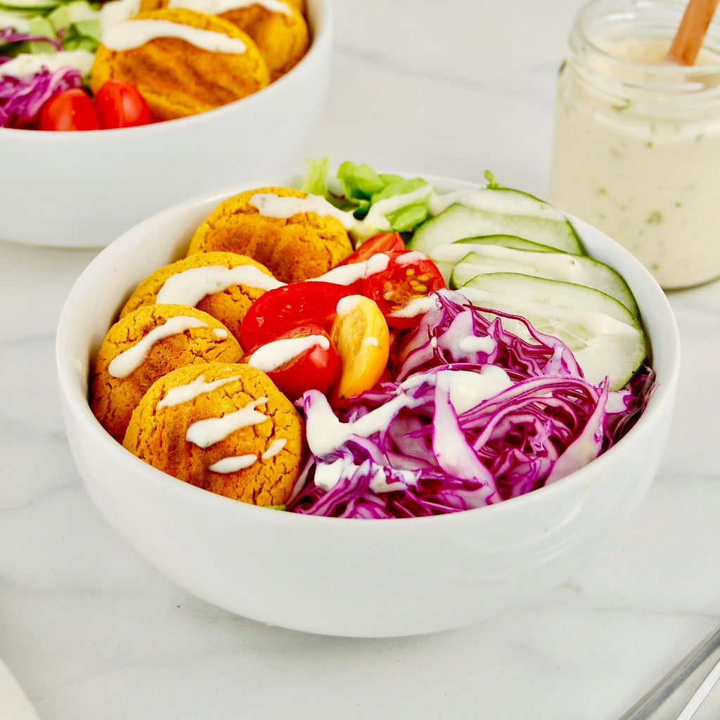 Falafel Salad Bowl with Vegan Ranch