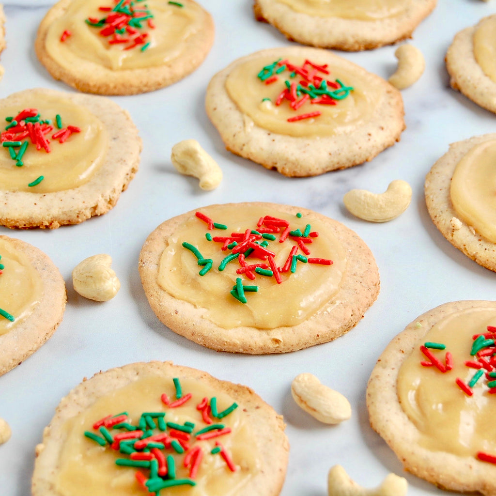 Gluten-Free Cookies with Cashew Butter Icing