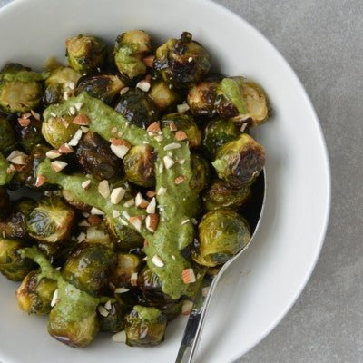 Almond Pesto Brussel Sprouts