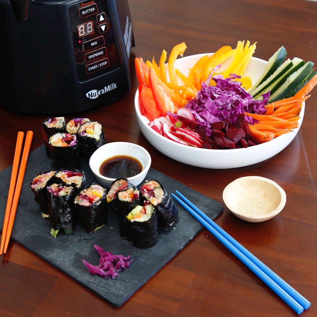 Veggie Sushi Rolls with Cashew - Ginger Paté by Foodmarshall