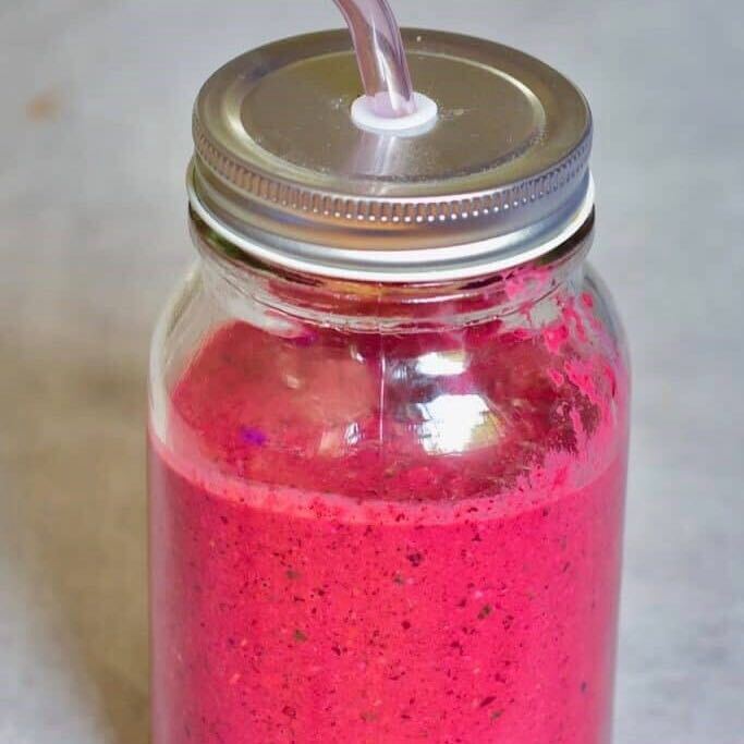 Super Mixed Berry Smoothie Jar by Alphafoodie
