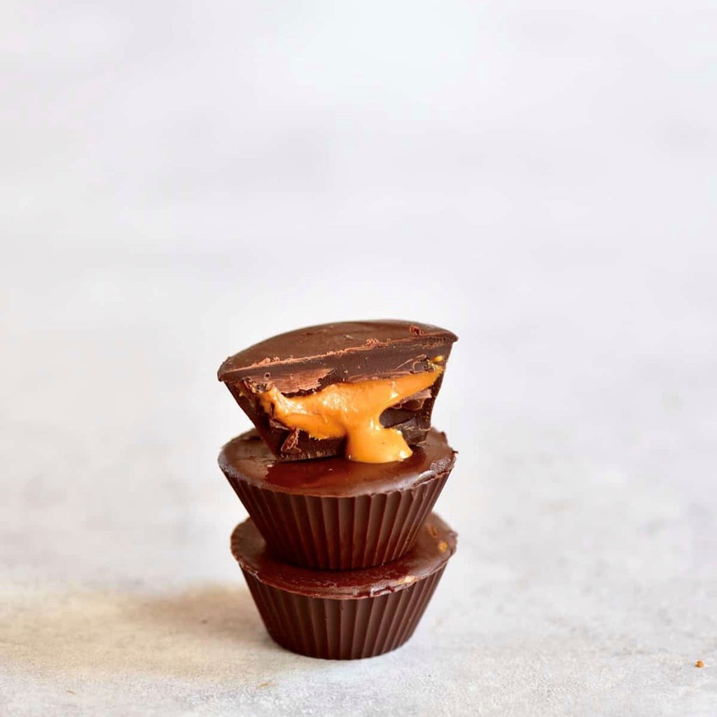 5 Ingredient Healthier Vegan Chocolate Peanut Butter Cups by Alphafoodie
