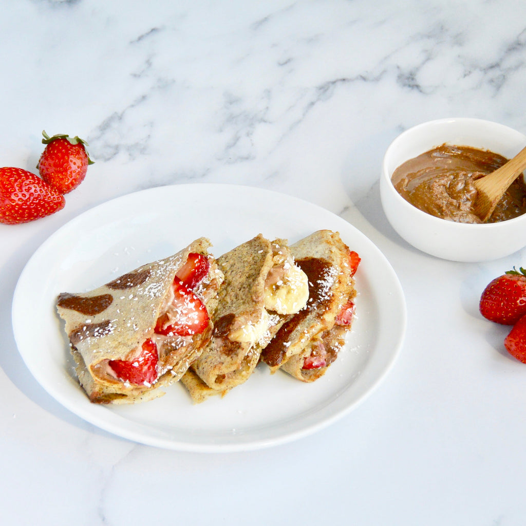 Gluten-Free Crepes with Chocolate Nut Butter