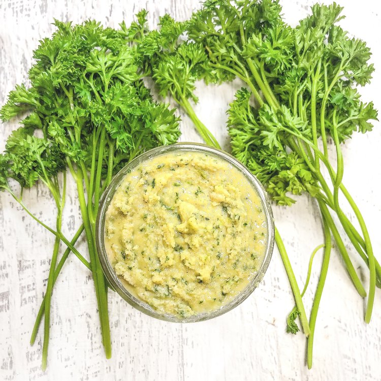 3 Ingredient Herb Tahini-zero waste, vegan by Abby's Food Court