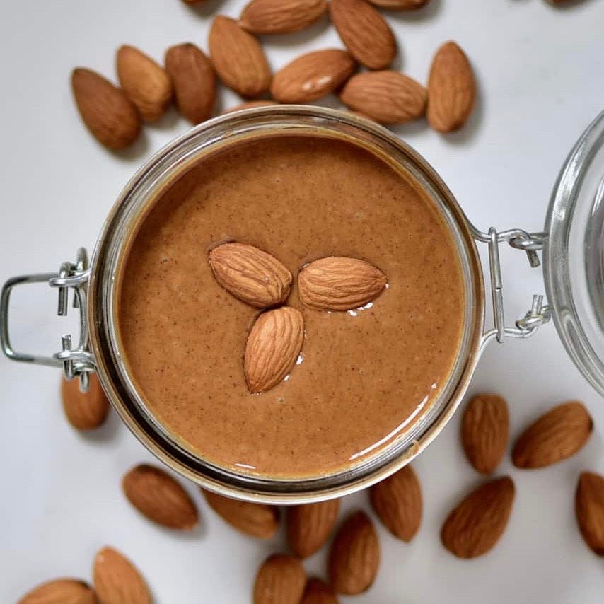 Simple Two-Ingredient Homemade Almond Butter by Alphafoodie