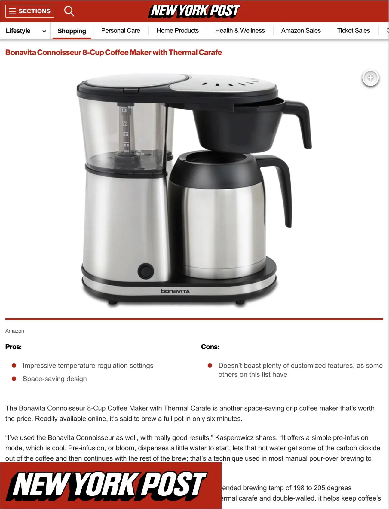 Bonavita coffee maker manual hotsell