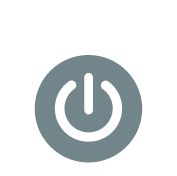 Grey power switch icon.