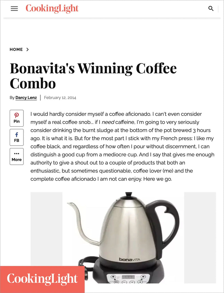Cooling Light review recommends Bonavita. 